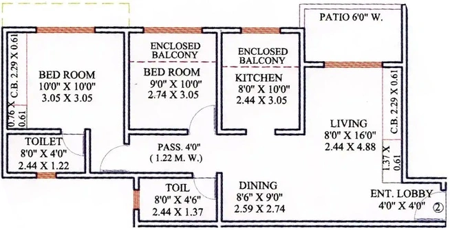 2 BHK Flat in Rutu Riverview Classic in Kalyan West, Thane - Image 846116