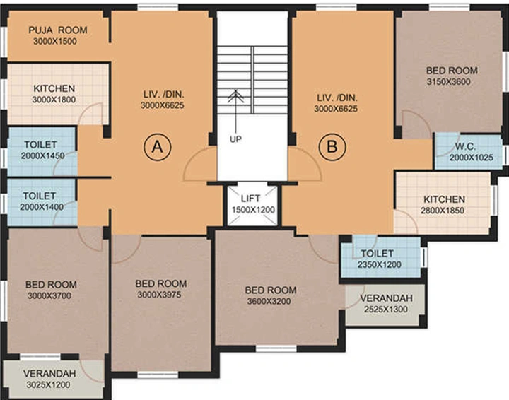 Floor Plan of Roytech Landmark in EM Bypass, Kolkata - Image 258631