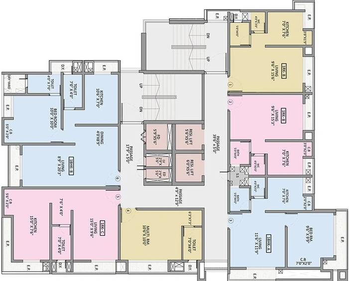 Floor Plan of Saptashree Guruprerna in Thane West, Thane - Image 251268