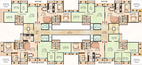Floor Plan of Shree Krupa Keshav Heights in Parsik Nagar, Thane - Image 252652