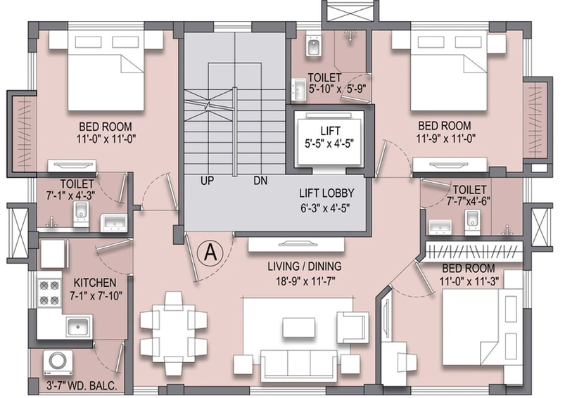 3 BHK Flat in Verdant Serene in Alipore, Kolkata - Image 848995