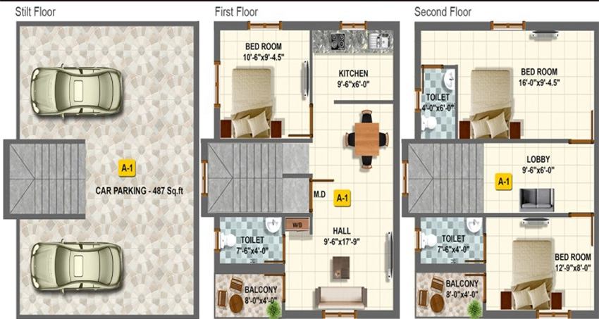 3 BHK House/Villa in GAG KUG Residency in Ramapuram, Chennai - Image 881874