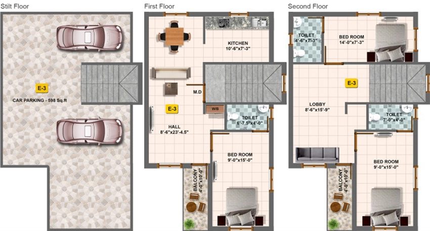 3 BHK House/Villa in GAG KUG Residency in Ramapuram, Chennai - Image 881875