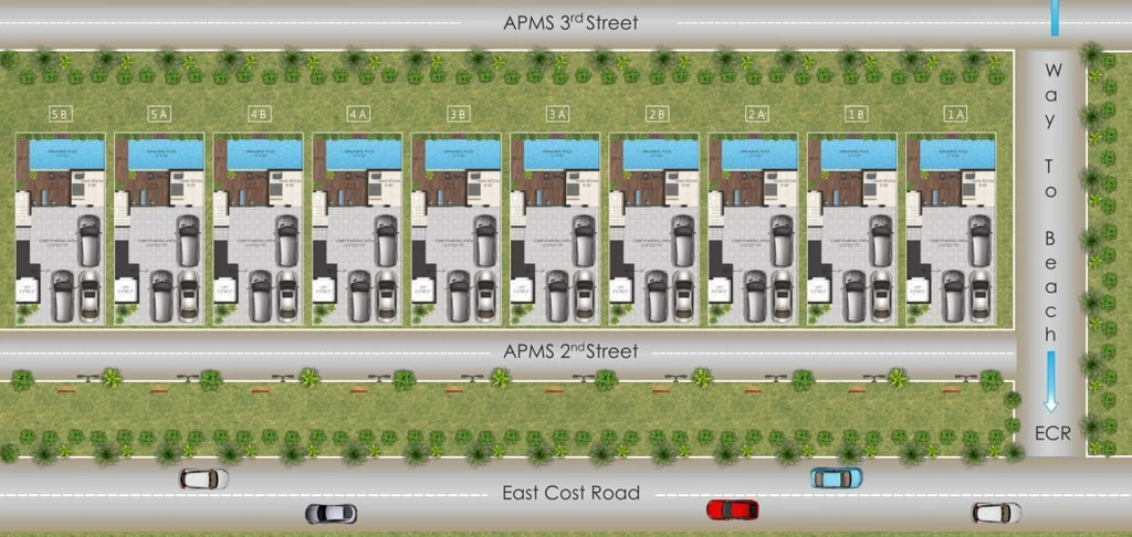 Master Plan of Arima Posh Villa in Injambakkam, Chennai - Image 345661