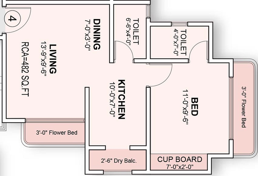 1 BHK Flat in Ravi Gaurav Crest in Mira Road East, Thane - Image 834529