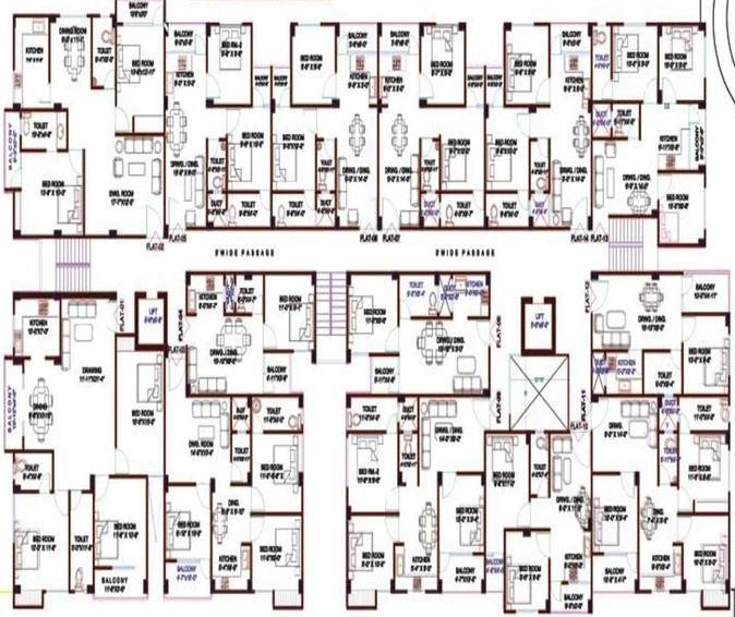 Floor Plan of Lakshya Bharti Global Complex in Lakshmi Chak, Patna - Image 246371