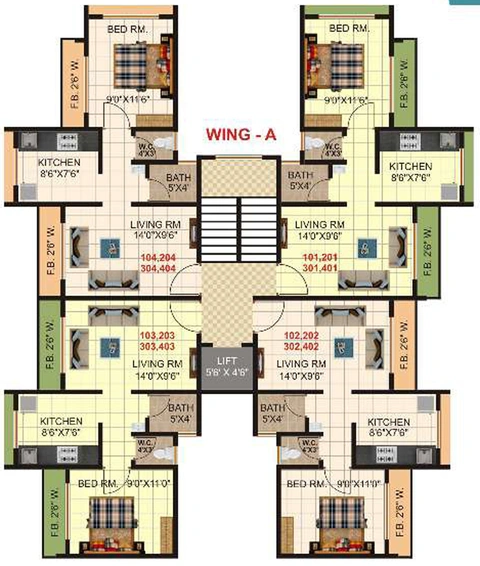 Floor Plan of Dashmesh Crystal Phase 2 in Badlapur East, Thane - Image 231341