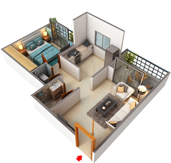 1 BHK Flat in Dashmesh Jewel in Badlapur East, Thane - Image 835868