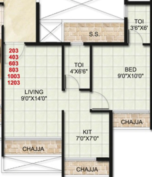 1 BHK Flat in Abhishek Shiv Shankar Residency in Taloja, Navi Mumbai - Image 837057