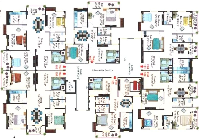 Floor Plan of Apna Lakshman Enclave in Phulwari Sharif, Patna - Image 245353