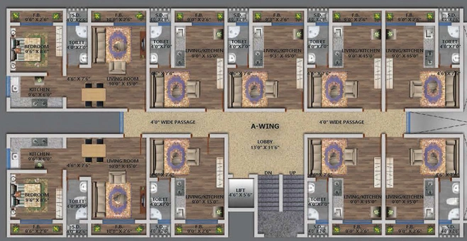 Floor Plan of Dream Arcade in Thane West, Thane - Image 231362