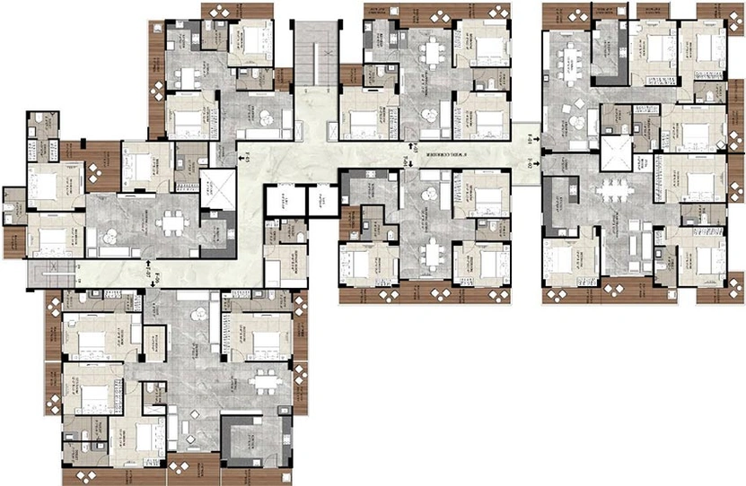 Floor Plan of Mahanagar The City Pride in Chitkohra, Patna - Image 246496