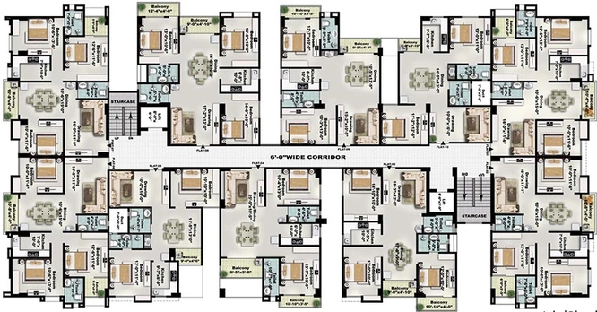 Floor Plan of Mahanagar Shakuntala Ramlakhan Tower in Ranipur, Patna - Image 246673