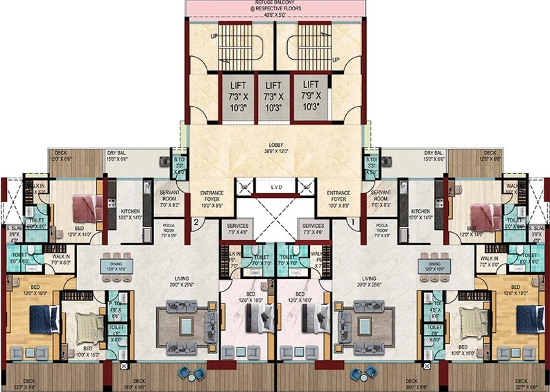 Floor Plan of Metro Aykon in Vashi, Navi Mumbai - Image 248867