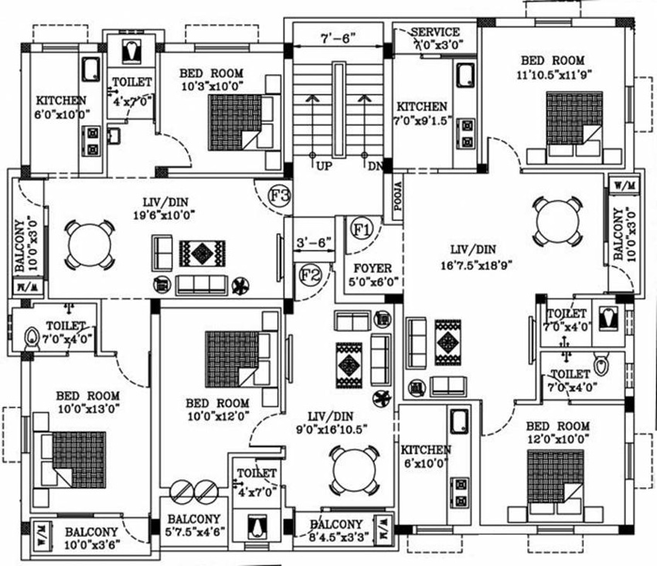 Floor Plan of AA Saral in Perumbakkam, Chennai - Image 245910