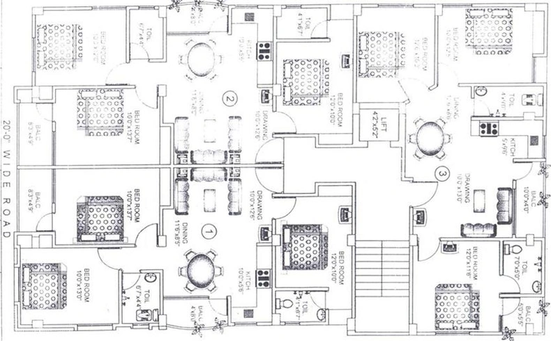Floor Plan of Budha Enclave in Buddha Colony, Patna - Image 246209
