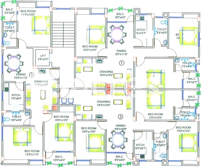 Floor Plan of Budha Krishna Enclave in Buddha Colony, Patna - Image 246195