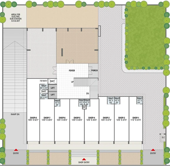 Master Plan of Sadhna Skywalk Arena in Vaishnodevi Circle, Ahmedabad - Image 266611