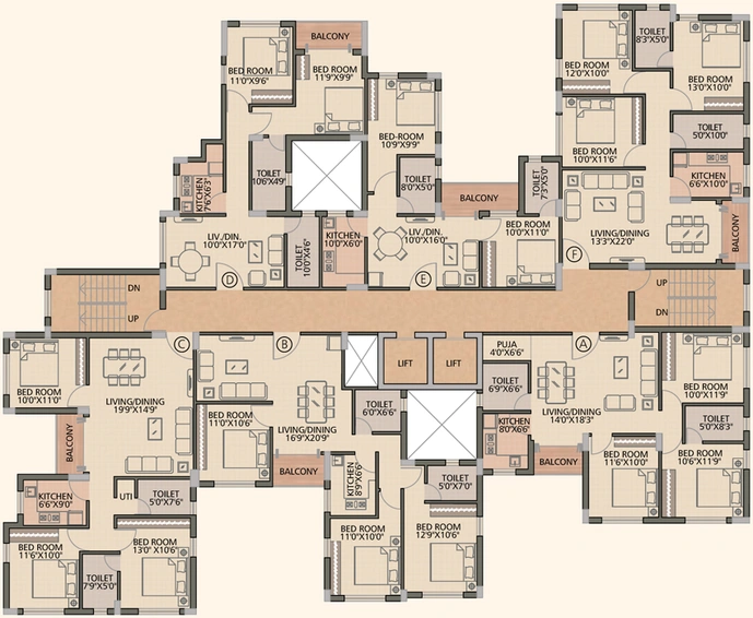 Floor Plan of Space Navita in Madhyamgram, Kolkata - Image 258789