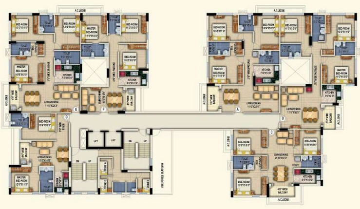 Floor Plan of Space Aurum in BT Road, Kolkata - Image 258773