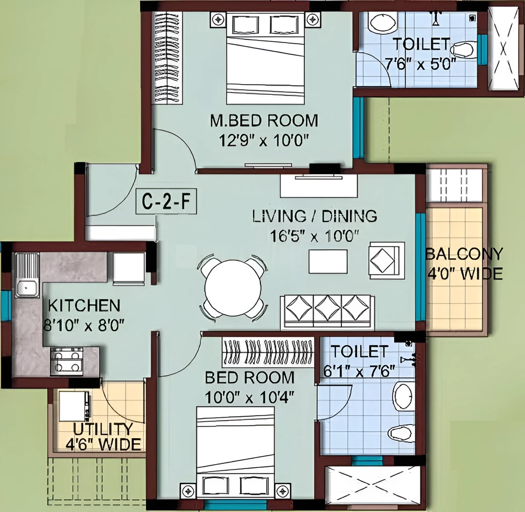 2 BHK Flat in Plaza Pristine Acres 1 in Perumbakkam, Chennai - Image 886634