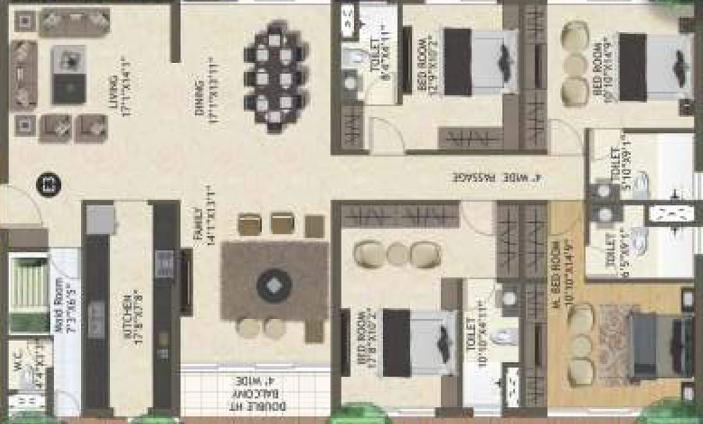 4 BHK Flat in Space Altius in Tangra, Kolkata - Image 848758