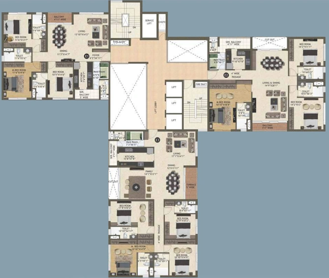 Floor Plan of Space Altius in Tangra, Kolkata - Image 258761