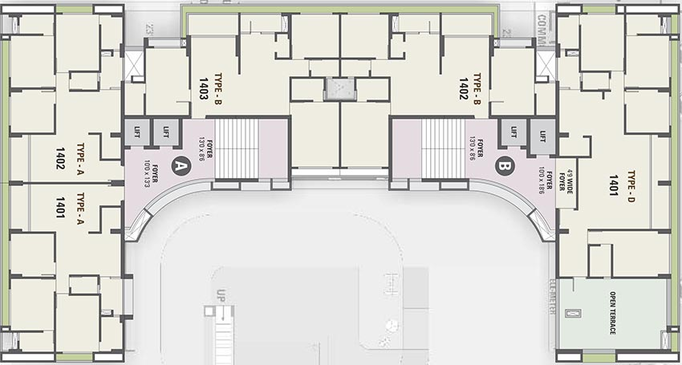Floor Plan of Sadhna Skywalk Mangalaam in Chandkheda, Ahmedabad - Image 266647