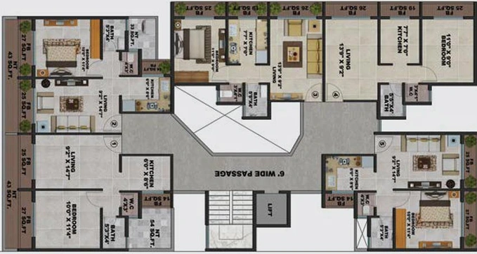 Floor Plan of Apex Marvel in Ulwe, Navi Mumbai - Image 234784