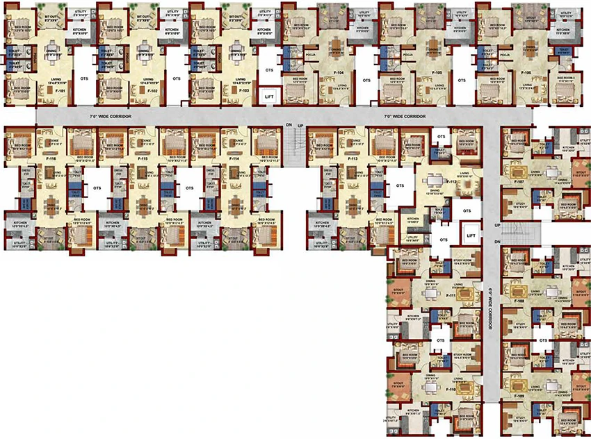 Floor Plan of Invicon Silver Springs in Tambaram, Chennai - Image 335611
