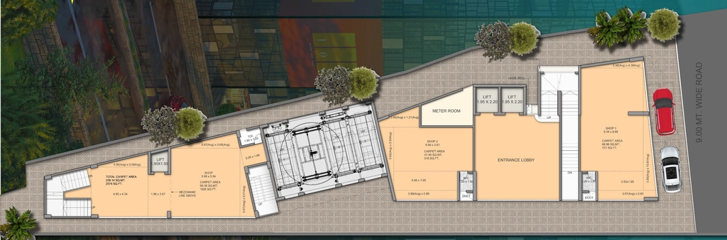 Floor Plan of Quba 104 East in Malad East, Mumbai - Image 322066