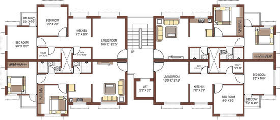 Floor Plan of GK Pramodily GBP Silverstone in Saheed Nagar, Bhubaneswar - Image 254665