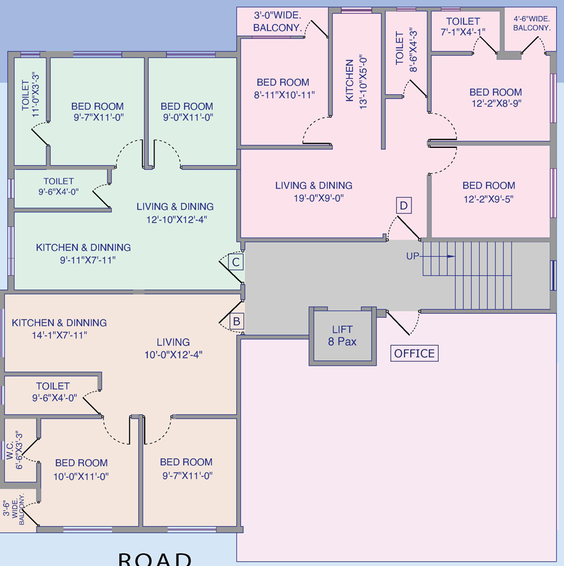 Floor Plan of Silver Prestige in Lake Town, Kolkata - Image 259248