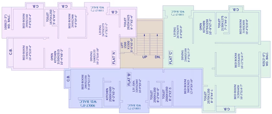 Floor Plan of Silver Heritage in Paikpara, Kolkata - Image 259239