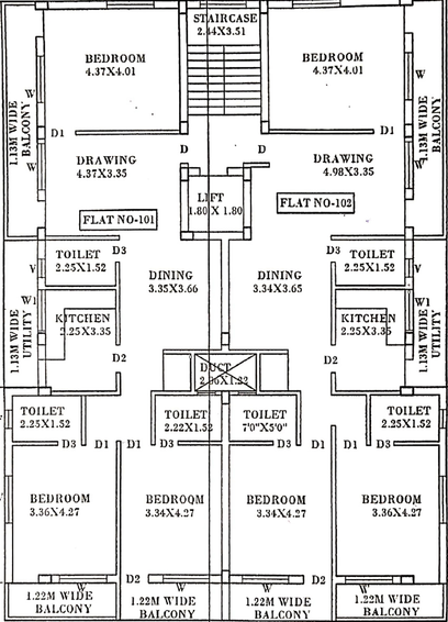 Floor Plan of GK Tarakrupa Residency in Satya Nagar, Bhubaneswar - Image 254722