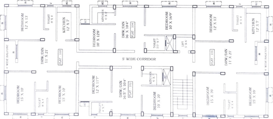Floor Plan of GK Kamala Residency in Khurda, Bhubaneswar - Image 254629