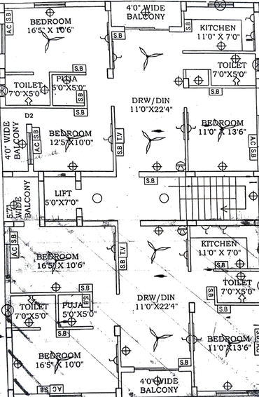 Floor Plan of GK Kalpataru Heaven in Chandrasekharpur, Bhubaneswar - Image 260983