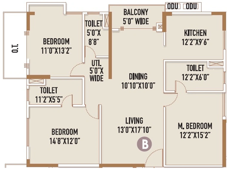 3 BHK Flat in SKDJ Nidhara in Behala, Kolkata - Image 848975