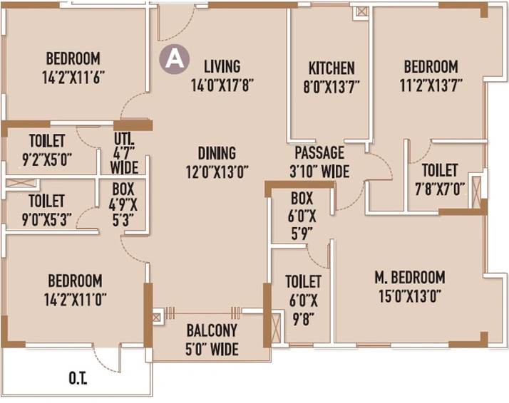 4 BHK Flat in SKDJ Nidhara in Behala, Kolkata - Image 848978