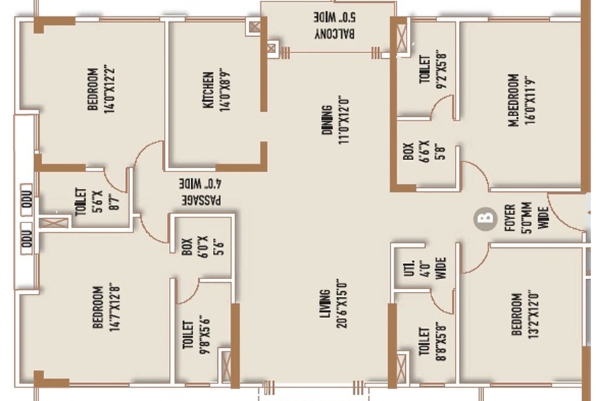 4 BHK Flat in SKDJ Nidhara in Behala, Kolkata - Image 848980