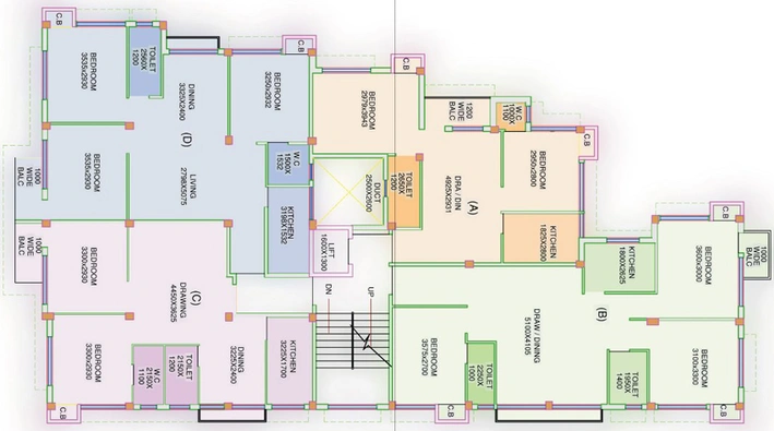 Floor Plan of Meharia Windsor Midland in New Alipore, Kolkata - Image 258985