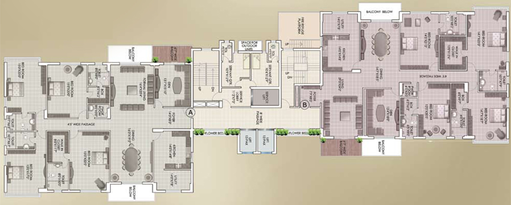 Floor Plan of South City Galaxy in Bhowanipore, Kolkata - Image 259292