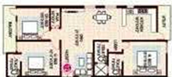 2 BHK Flat in AV Hare Ram Residency in Uppal, Hyderabad - Image 834642