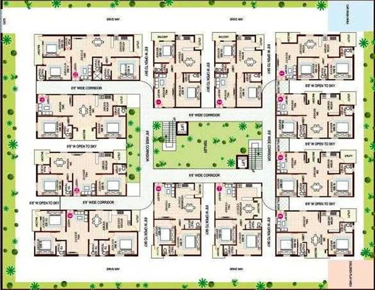 Master Plan of AV Hare Ram Residency in Uppal, Hyderabad - Image 227921