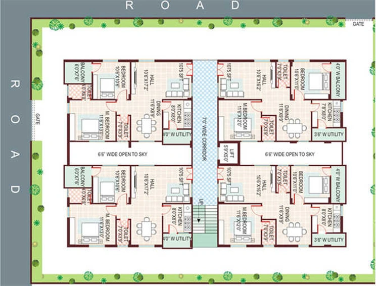 Master Plan of AV Madhava Residency in Uppal, Hyderabad - Image 227944