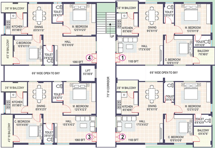 Floor Plan of AV Rachuri Aranya in Boduppal, Hyderabad - Image 227958