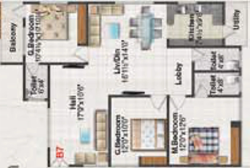 3 BHK Flat in AV Info Pride in Medipally, Hyderabad - Image 835104