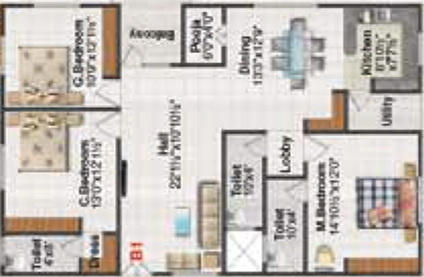 3 BHK Flat in AV Info Pride in Medipally, Hyderabad - Image 835106