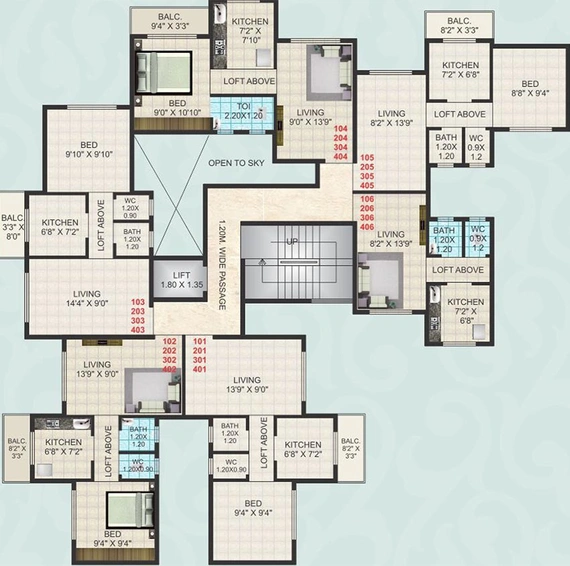 Floor Plan of Planet Homes in Dahisar, Thane - Image 253426