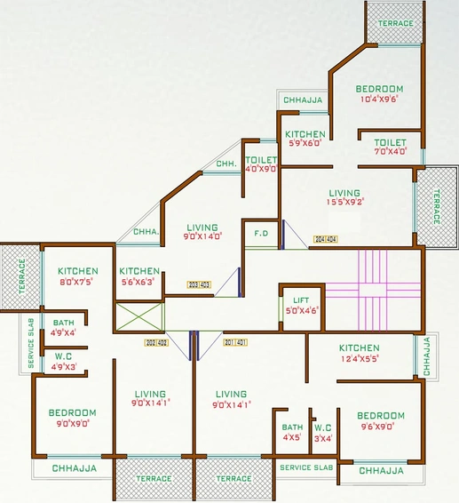 Floor Plan of Planet Horizon in Ulwe, Navi Mumbai - Image 253450